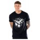 T-shirt noir Harry Potter avec design de Noël de Hedwig.
