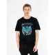 T-shirt noir de Batman avec design anime et cape bleue