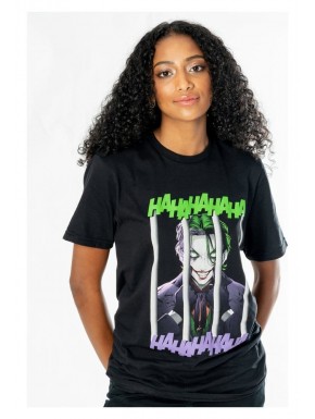 T-shirt noir DC Comics The Joker Anime Smile