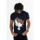 T-shirt Batman lavage acide avec logo rouge