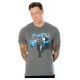 T-shirt gris Batman DC Comics avec design manga cape