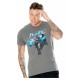 T-shirt gris Batman DC Comics avec design manga cape
