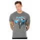 T-shirt gris Batman DC Comics avec design manga cape