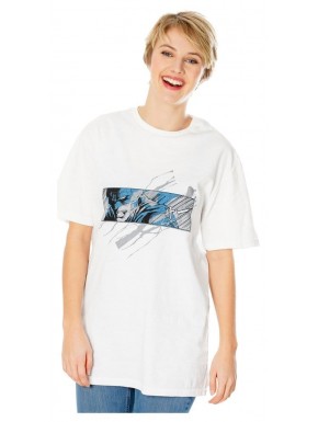 T-shirt blanc de Batman avec design manga rip