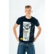 T-shirt noir avec design de Batman en style acid wash