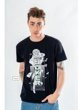T-shirt noir DC Comics The Joker Jester par CID