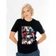 T-shirt noir style anime de Harley Quinn de DC Comics