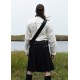 Kilt noir uni de 8 yards avec accessoires