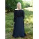 Jupe médiévale noire avec large évasé en coton
