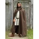 Cape viking marron avec capuche