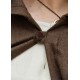 Cape viking marron avec capuche