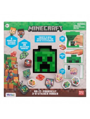 Boîte du Créateur d'Autocollants 3D Minecraft avec accessoires inclus