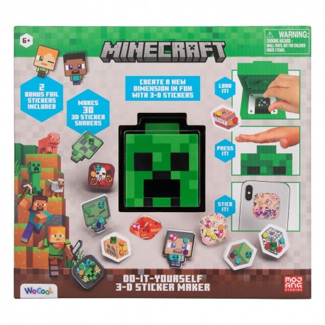 Boîte du Créateur d'Autocollants 3D Minecraft avec accessoires inclus
