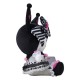 Peluche Sanrio Kuromi 22 cm en noir et blanc avec détails roses