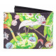 Carteira Rick e Morty com design de portal verde