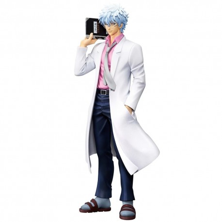 Figura Gintama Ginpachi Sakata com casaco branco