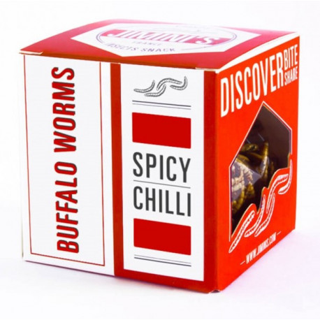Snack Gúsanos Buffalo Sapore di Peperoncino Piccante Jimini s