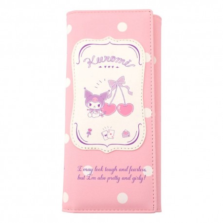 Portefeuille Kuromi rose avec design kawaii de Sanrio