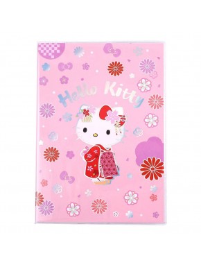 Caderno rosa Hello Kitty com design de kimono