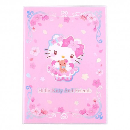 Carnet rose avec Hello Kitty et fleurs sakura holographiques