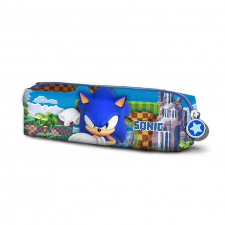 Trousse bleue Sonic The Hedgehog avec fermeture éclair