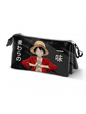Trousse noire One Piece avec design de Luffy