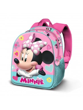 Sac à dos rose 3D Minnie Mouse avec relief frontal