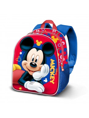 Sac à dos rouge 3D Mickey Mouse pour préscolaire
