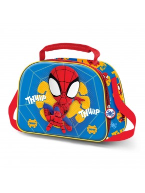 Sac à lunch 3D Spiderman bleu