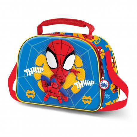 Sac à lunch 3D Spiderman bleu