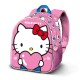 Mochila Hello Kitty rosa con diseño 3D y relieve frontal