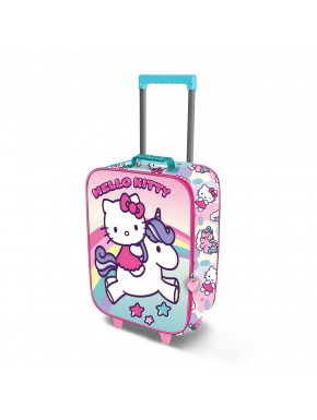 Mala trolley rosa Hello Kitty com unicórnio