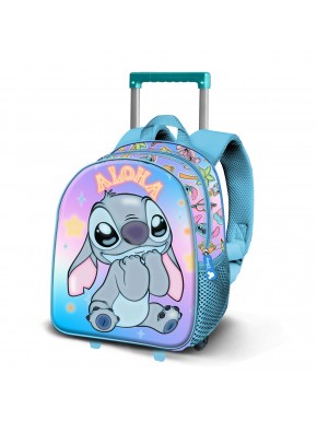 Sac à dos enfant bleu Lilo et Stitch avec design 3D
