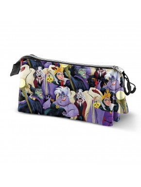 Trousse triple multicolore Méchantes Disney