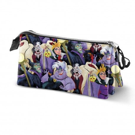 Estojo triplo multicolorido Vilãs Disney