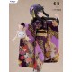 Estátua Homura Akemi em kimono roxo 45 cm