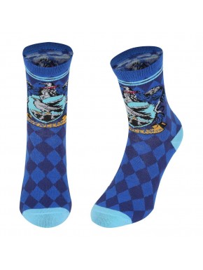 Chaussettes bleu marine Harry Potter avec blason Ravenclaw