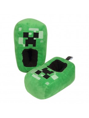 Chaussons Minecraft Creeper en peluche verts