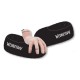 Chaussons en peluche noirs Wednesday avec broderie blanche