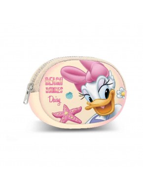 Porte-monnaie rose Disney Daisy Beach avec fermeture éclair