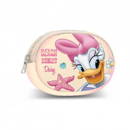Porte-monnaie rose Disney Daisy Beach avec fermeture éclair