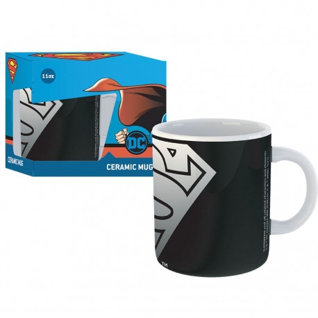Mug en céramique noir Superman avec logo argenté