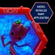 Figurine de Groot en pot dans un Wow! Pod illuminé