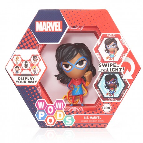 Figure Wow! Pod de Ms. Marvel dans un cadre hexagonal