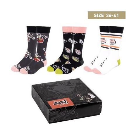 Pack de chaussettes otaku Cerdá avec designs anime