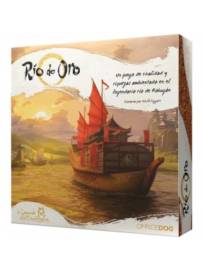 Juego de mesa Río de Oro con tableros y componentes coloridos