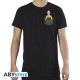T-shirt noir One Punch Man avec Saitama dans la poche