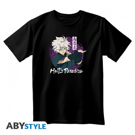 T-shirt noir Hell's Paradise avec Gabimaru