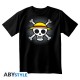 T-shirt unisexe noir One Piece avec crâne classique