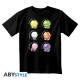 T-shirt noir unisexe avec émotions d'Assassination Classroom